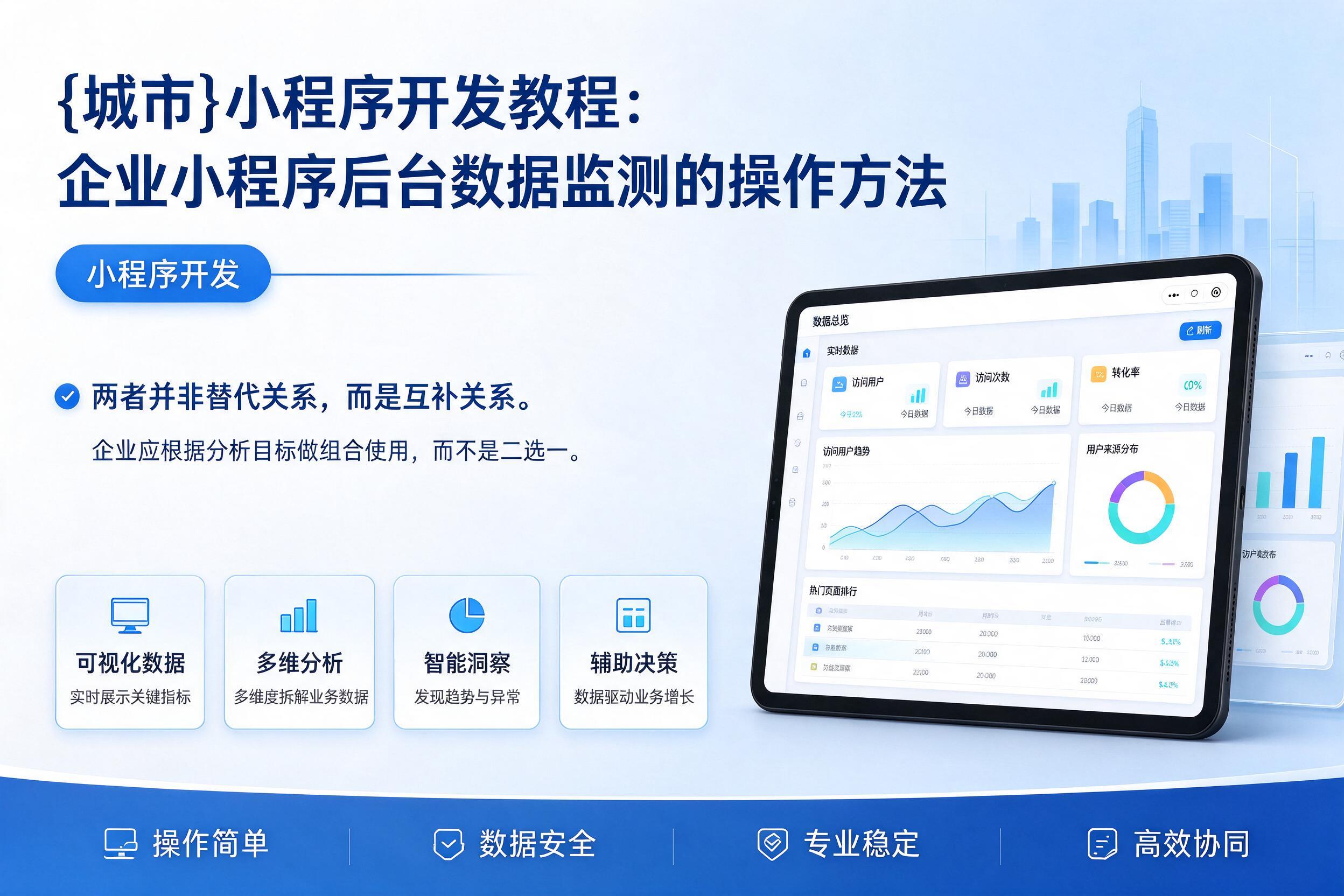 桑日小程序开发教程:企业小程序后台数据监测的操作方法